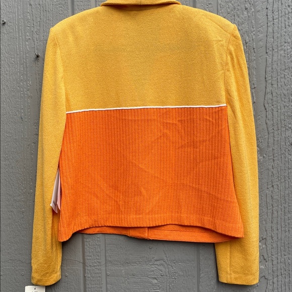 NWT Vintage St. John Marie Gray Santana Knit Jacket Cardigan Wool Orange. - Picture 11 of 14